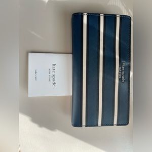 Kate Spade wallet. Navy blue, black and white. Excellent condition